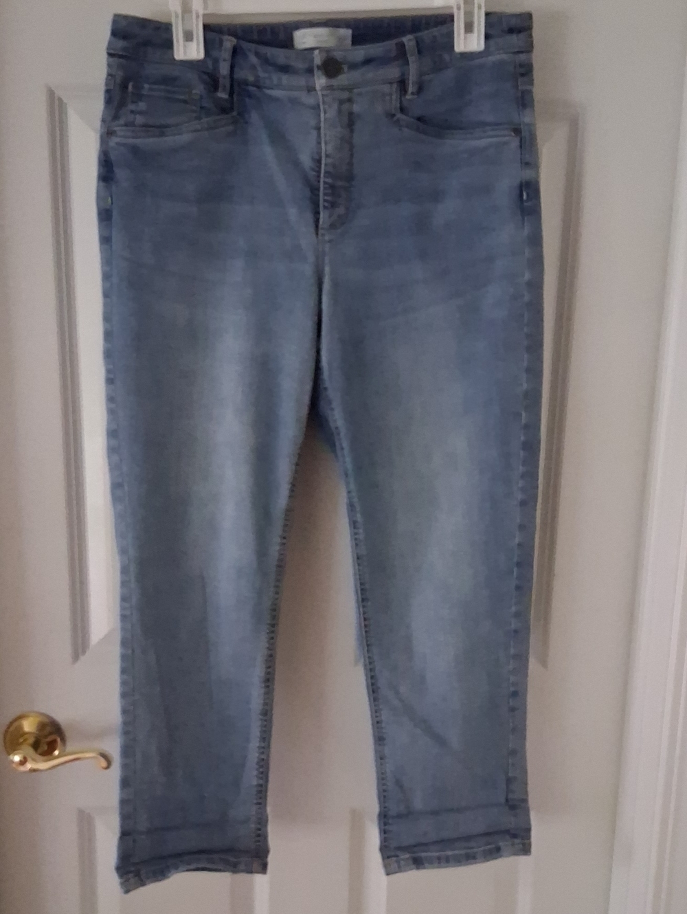 J.JILL Light Blue Women's Stretch Smooth Fit Denim Crop Jeans Size 10